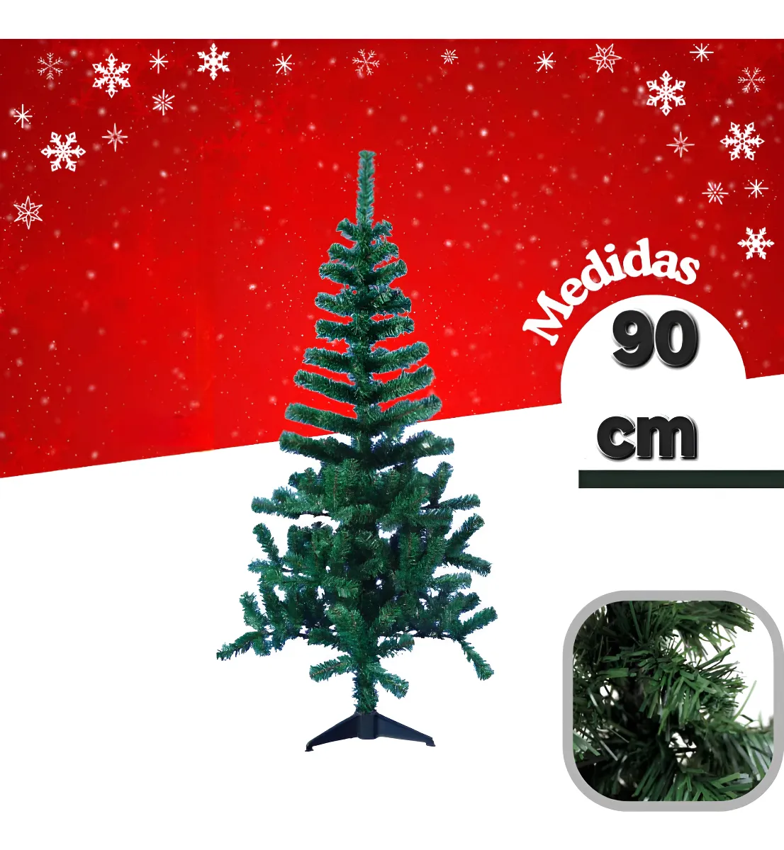Árvore de Natal Pinheiro Verde 90 cm